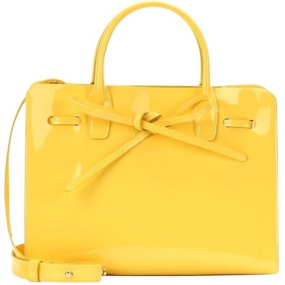 Mansur Gavriel Handbags - New Mansur Gavriel Sun Tote Yellow Patent Leather